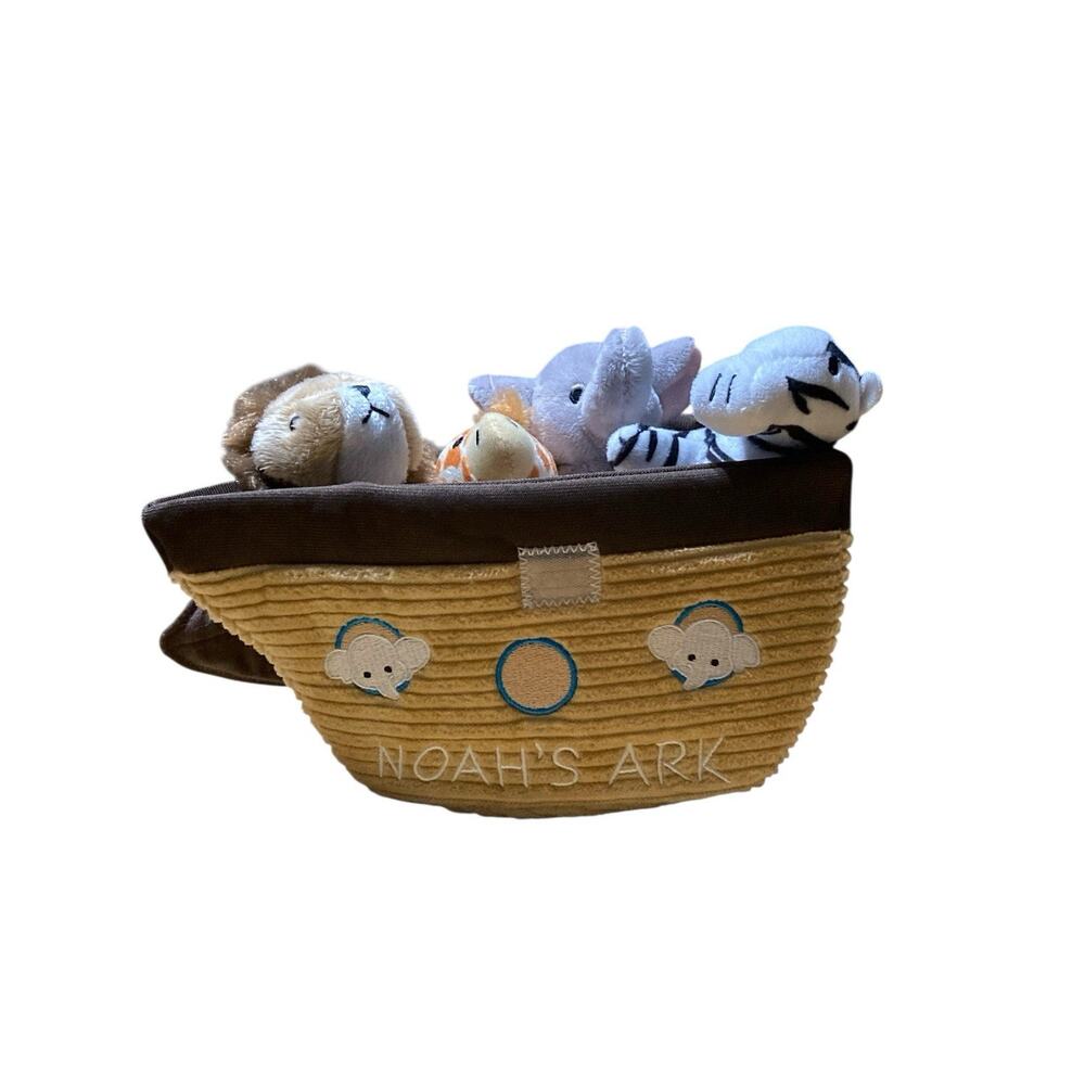Aurora Baby Talk Noah's‎ Ark Plush Ark With Lion Giraffe Zebra Elephant